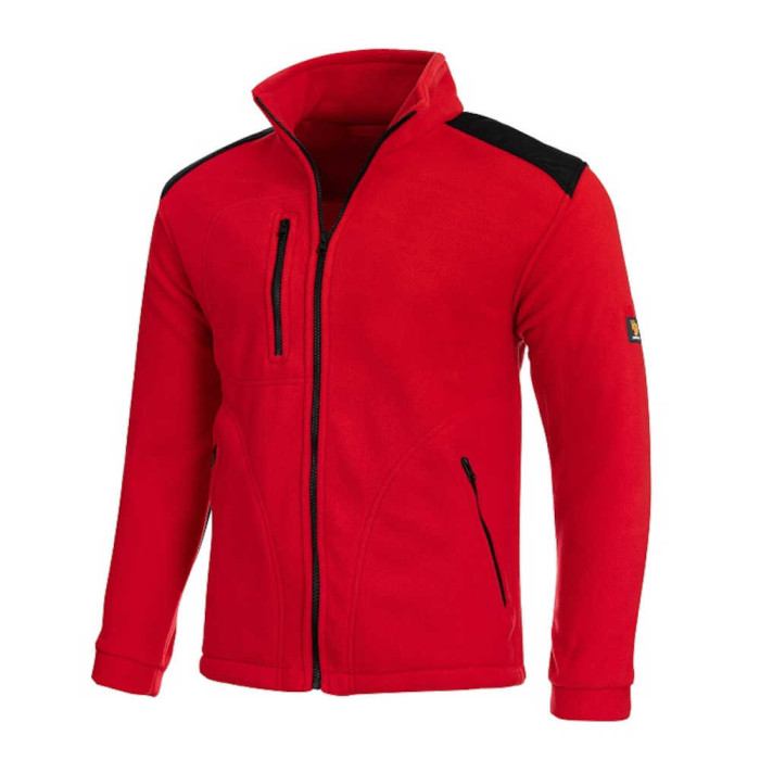 BLUZA ROBOCZA PROCERA 350G POLAR WZMOCNIONA CZERWONA CIEPŁA WYTRZYMAŁA DO PRACY W TRUDNYCH WARUNKACH