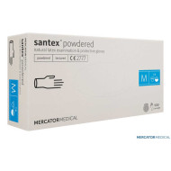 RĘKAWICE LATEKSOWE MERCATOR MEDICAL RMM-SANTEXFT DIAGNOSTYCZNE PUDROWANE OP. 100 SZT. KREMOWE