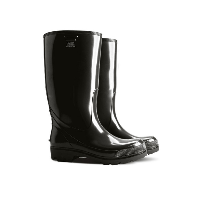 KALOSZE ROBOCZE DEMAR GRANDER BLACK 0162 OB SRA, ANTYPOSLIZGOWA PODESZWA, PVC, WYSOKIE, CZARNE