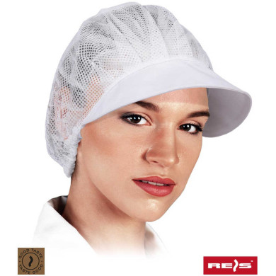 CZAPKA KUCHARSKA REIS BONNET Z DASZKIEM BIAŁA