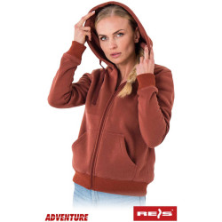 BLUZA ROBOCZA REIS ADVENTURE MALVA ROZPINANA DAMSKA Z KAPTUREM CEGLASTA