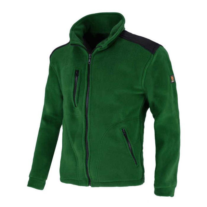 BLUZA ROBOCZA PROCERA 350G POLAR ZIELONO-CZARNA CIEPŁA WZMOCNIENIA PRAKTYCZNA
