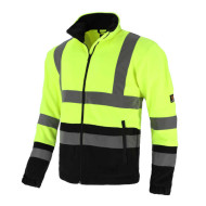 BLUZA ROBOCZA PROCERA 340G POLAR ODBLASKOWA ŻÓŁTA WZMOCNIONA BEZPIECZNA NA PLAC BUDOWY