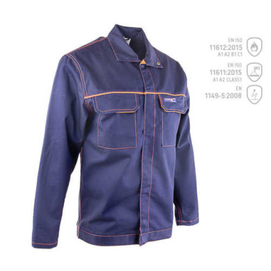 BLUZA ROBOCZA POLSTAR PROFFLAM AOBL ANTYSTATYCZNA 100% BAWEŁNA GRANATOWA