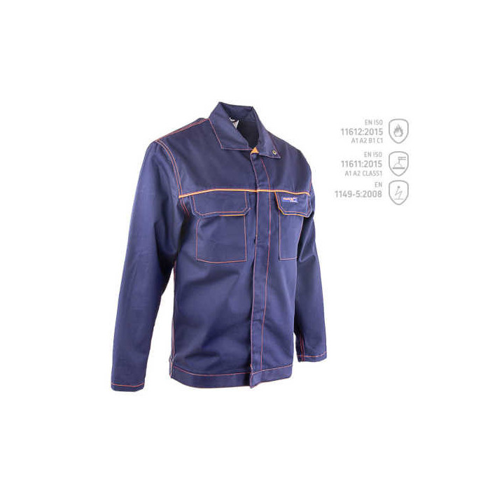 BLUZA ROBOCZA POLSTAR PROFFLAM AOBL ANTYSTATYCZNA 100% BAWEŁNA GRANATOWA