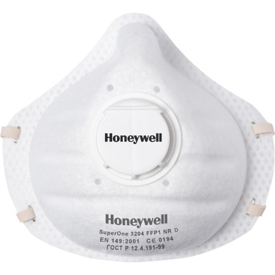 PÓŁMASKA FILTRUJĄCA HONEYWELL HW-MAS-P1-3204 Z ZAWOREM OP. 20 SZT. BIAŁA