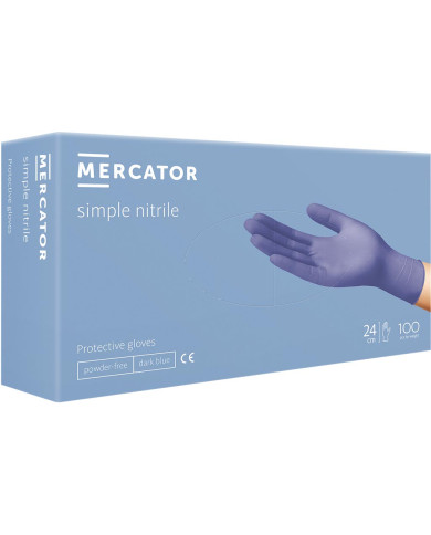 RĘKAWICE NITRYLOWE MERCATOR MEDICAL NITRYLOWE OP.100 SZT. NIEBIESKIE