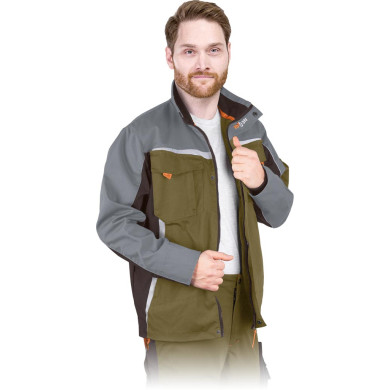 BLUZA ROBOCZA LEBER-HOLLMAN NEW AGE LH-NA-J KHAKI-BRĄZOWO-POMARAŃĆZOWA