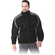 BLUZA ROBOCZA LEBER-HOLLMAN LH-SCOTER Z KAPTUREM CZARNO-SZARO-CZERWONA