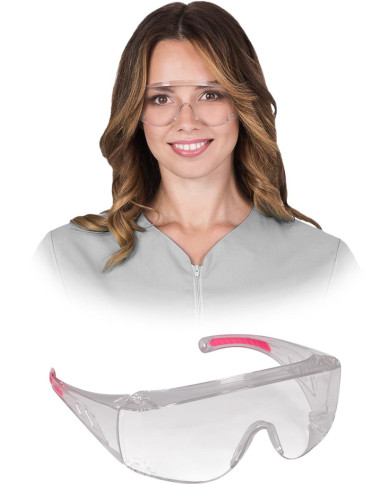 OKULARY OCHRONNE IRVINE PRZECIWODPRYSKOWE UV FT POLIWĘGLAN, PRZEZROCZYSTE