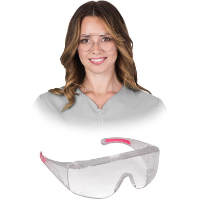 OKULARY OCHRONNE IRVINE PRZECIWODPRYSKOWE UV FT POLIWĘGLAN, PRZEZROCZYSTE