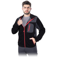 BLUZA ROBOCZA LEBER-HOLLMAN LH-TANZO-J ANTRACYTOWO-CZERWONA