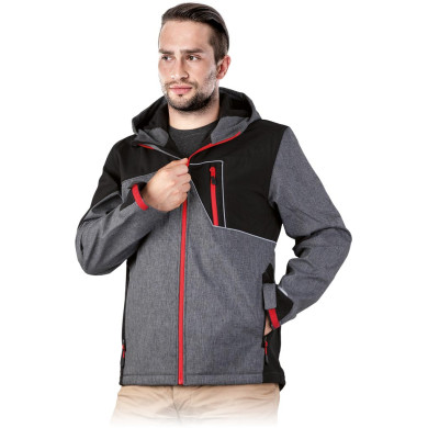 KURTKA ROBOCZA LEBER-HOLLMAN LH-DRIZEL SOFTSHELL SZARO-CZARNA