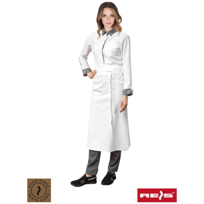 FARTUCH ROBOCZY REIS GOOD TASTE FEROCE-ZAP PRZEDNI TYPU ZAPASKA BIAŁY