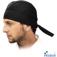 CZAPKA KUCHARSKA PREMIER WORKWEAR CZBANDANA 195g/m2 CZARNA