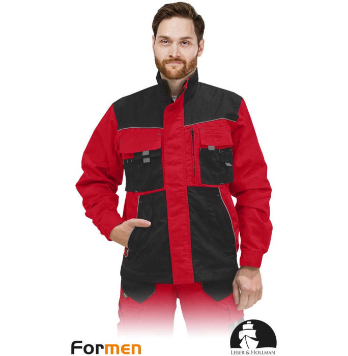 BLUZA ROBOCZA LEBER-HOLLMAN FORMEN LH-FMN-J CZERWONO-CZARNO-SZARA