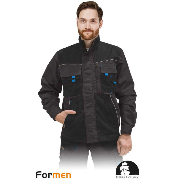 BLUZA ROBOCZA LEBER-HOLLMAN FORMEN LH-FMN-J SZARO-CZARNO-NIEBIESKA