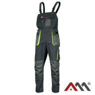 SPODNIE ROBOCZE ARTMAS CLASSIC STRETCH SLIM OGRODNICZKI SZARO CZARNE Z ELEMENTAMI ODBLASKOWYMI WYTRZYMAŁE I FUNKCJONALNE