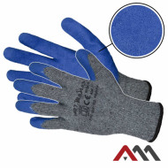 RĘKAWICE ROBOCZE ARTMAS RWGRIP BLUE POWLEKANE LATEKSEM NIEBIESKIE ROZMIAR 8 9 10 11 OCHRONNE BEZSZWOWE