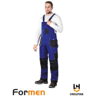 SPODNIE ROBOCZE LEBER-HOLLMAN LH-FMN-B OGRODNICZKI NIEBIESKO-CZARNO-SZARE