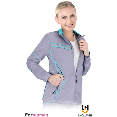 BLUZA ROBOCZA LEBER-HOLLMAN LH-FWNA-J DAMSKA JASNOSZARO-MIETOWA