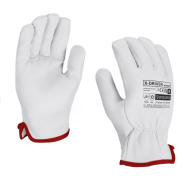 RĘKAWICE ROBOCZE PROCERA X-DRIVER WINTER OCIEPLANE CAŁOSKÓRZANE SKÓRA KOZIA LICOWA BIAŁE