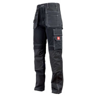 SPODNIE ROBOCZE URGENT 712, MONTERSKIE, DO PASA, RIP-STOP 260G, CZARNO-SZARE