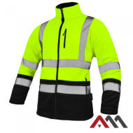 BLUZA ROBOCZA ARTMAS REF YELLOW OCIEPLANA POLAREM 100% POLIESTER PASY ODBLASKOWE ŻÓŁTA OCHRONNA WIDOCZNA CIEPŁA