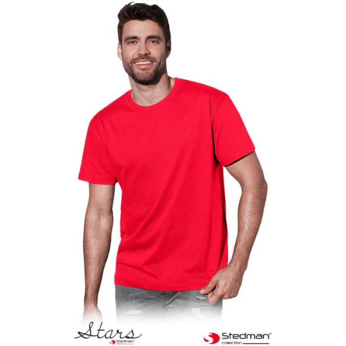 KOSZULKA T-SHIRT STEDMAN BASICS ST2100 MĘSKA 185g. CZERWONA