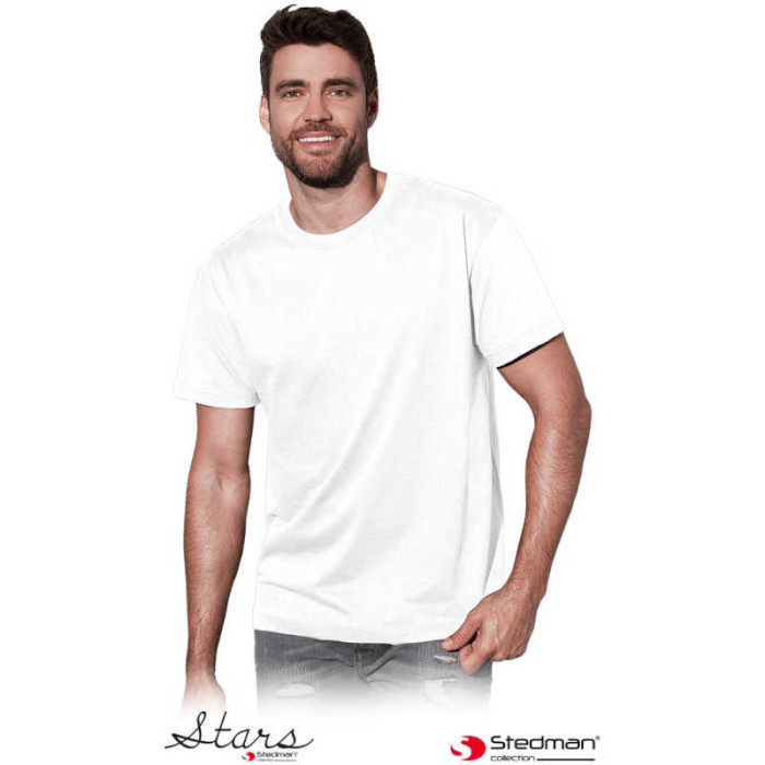 KOSZULKA T-SHIRT STEDMAN BASICS ST2100 MĘSKA 185g. BIAŁA