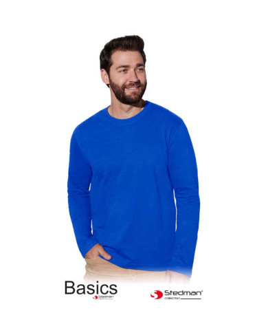 KOSZULKA T-SHIRT STEDMAN BASICS ST2500 Z DŁUGIMI RĘKAWAMI 155g. NIEBIESKA