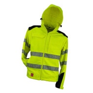 KURTKA ROBOCZA URGENT 981, 2W1, ODBLASKOWA, SOFTSHELL, Z KAPTUREM, ŻÓŁTO-CZARNA