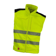 KURTKA ROBOCZA URGENT 981, 2W1, ODBLASKOWA, SOFTSHELL, Z KAPTUREM, ŻÓŁTO-CZARNA