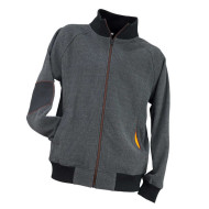 BLUZA ROBOCZA URGENT URG-954, Z KOŁNIERZEM, ZAPINANA NA ZAMEK, CZARNO-SZARA
