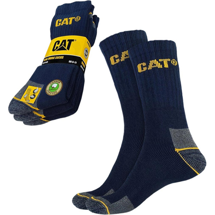 SKARPETY ROBOCZE CATERPILLAR CAT-SOCKS 77% BAWEŁNA GRANATOWE