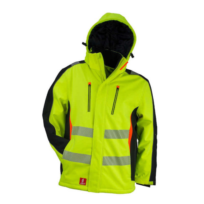 KURTKA ROBOCZA URGENT HV-980 OCIEPLANA ODBLASKOWA SOFTSHELL ŻÓŁTO-CZARNA