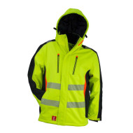 KURTKA ROBOCZA URGENT HV-980 OCIEPLANA ODBLASKOWA SOFTSHELL ŻÓŁTO-CZARNA