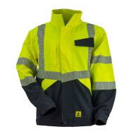 KURTKA ROBOCZA URGENT HV-980 OCIEPLANA ODBLASKOWA SOFTSHELL ŻÓŁTO-CZARNA