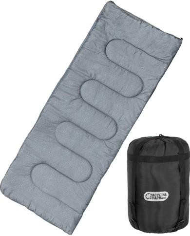 ŚPIWÓR REIS TACTICAL GUARD TG-CAMPSITE 100 % POLIESTER 200X80 CM NIEBIESKO-SZARY