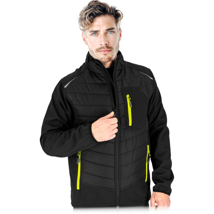 KURTKA ROBOCZA LEBER-HOLLMAN LH-GRANDE-J OCIEPLANA SOFTSHELL CZARNA