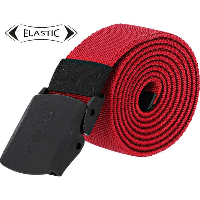 PASEK DO SPODNI BELT-RAP, Z KLAMRĄ, CZERWONY, 120 CM