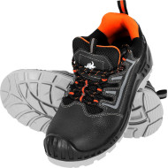 SANDAŁY ROBOCZE REIS BCTITAN_S S1PS SR FO ZE SKÓRY BYDLĘCEJ KOMPOZYT CZARNO-POMARAŃCZOWY