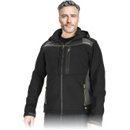 KURTKA ROBOCZA LEBER-HOLLMAN LH-LARVIK SOFTSHELL CZARNO-SZARA