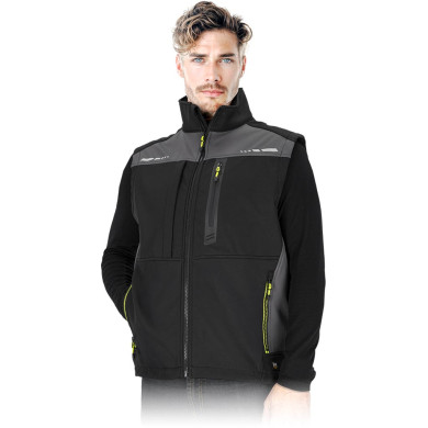 BEZRĘKAWNIK ROBOCZY LH-VESTFOLD SOFTSHELL CZARNO-SZARY