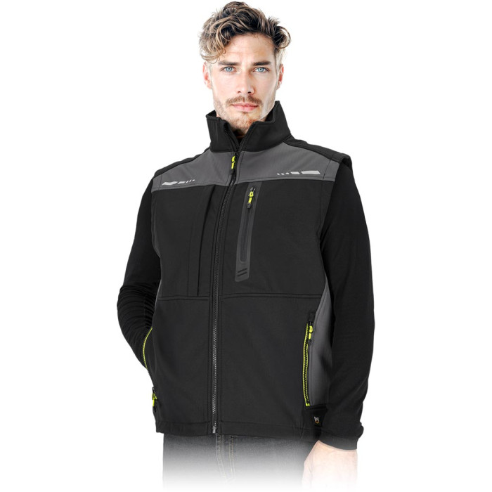 BEZRĘKAWNIK ROBOCZY LH-VESTFOLD SOFTSHELL CZARNO-SZARY