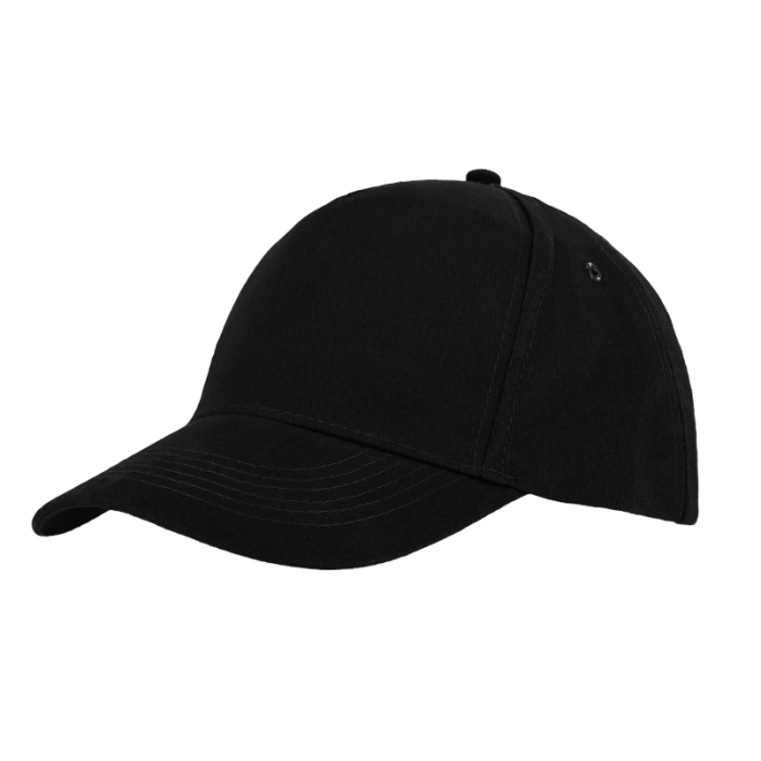 CZAPKA LETNIA PROCERA MONTANA Z DASZKIEM 100% BAWEŁNA CZARNA