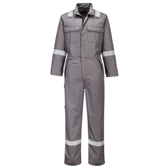 KOMBINEZON TRUDNOPALNY FR513, PORTWEST BIZFLAME WORK+ FRCOVERALL, SZARY