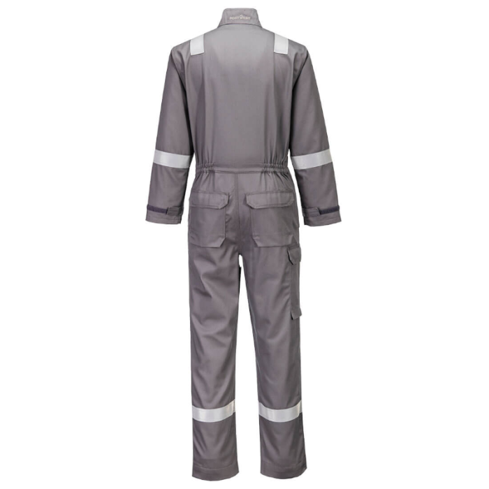 KOMBINEZON TRUDNOPALNY FR513, PORTWEST BIZFLAME WORK+ FRCOVERALL, SZARY