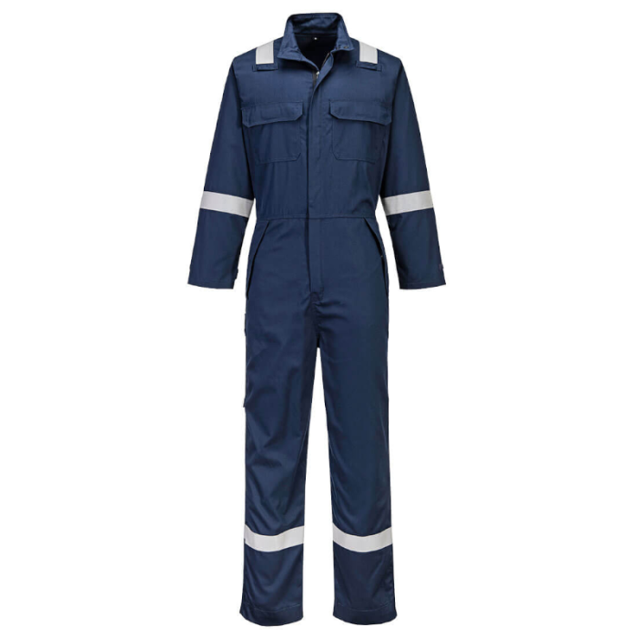 KOMBINEZON TRUDNOPALNY FR513, PORTWEST BIZFLAME WORK+ FRCOVERALL, GRANATOWY