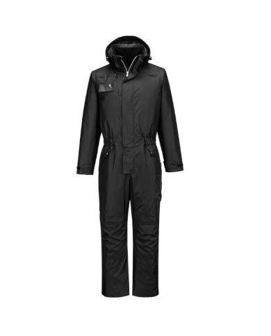 KOMBINEZON ROBOCZY OCIEPLANY PW359, PORTWEST PW3 WINTER COVERALL, CZARNY, Z KAPTUREM